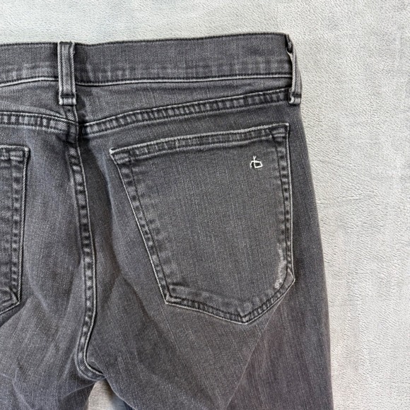 Rag & Bone Boyfriend Jeans Women's Size 28 Gray Distressed Denim Pants - Picture 6 of 8